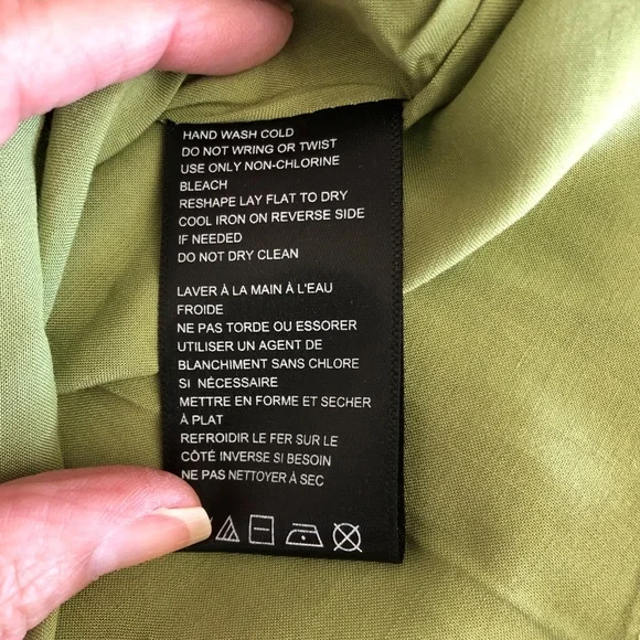 Urban Outfitters "Mallory" Slip Dress - Metallic Lime Size S - Picture 12 of 12